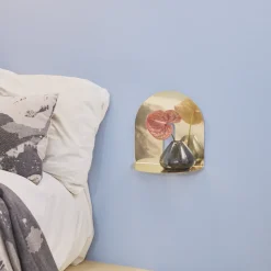 AYTM Lantaarn Uno, vaas, rookgrijs, Ø 14 cm, hoogte 11 cm, glas