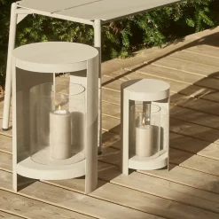 AYTM Ora lantaarn, grijsbruin, hoogte 28,2 cm, glas, aluminium