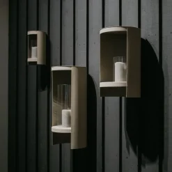 AYTM Ora lantaarn, grijsbruin, hoogte 28,2 cm, glas, aluminium