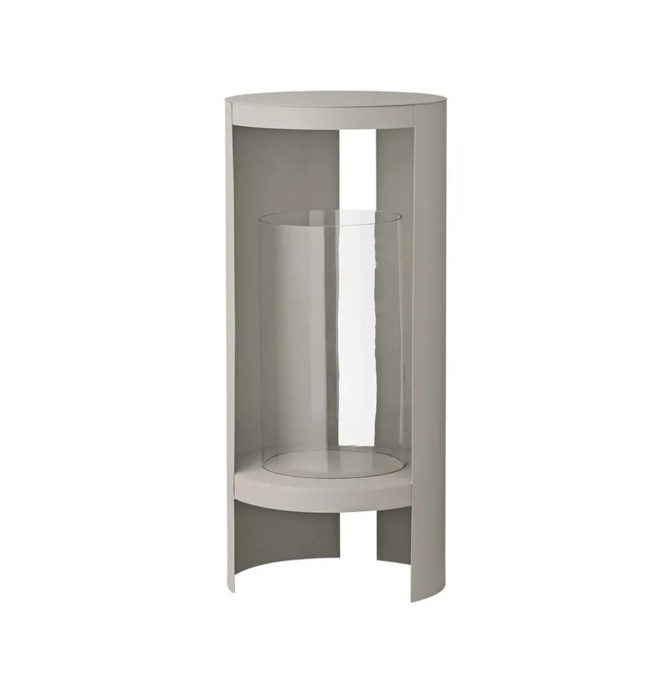 AYTM Ora lantaarn, grijsbruin, hoogte 58,4 cm, glas, aluminium