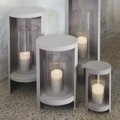 AYTM Ora lantaarn, grijsbruin, hoogte 58,4 cm, glas, aluminium