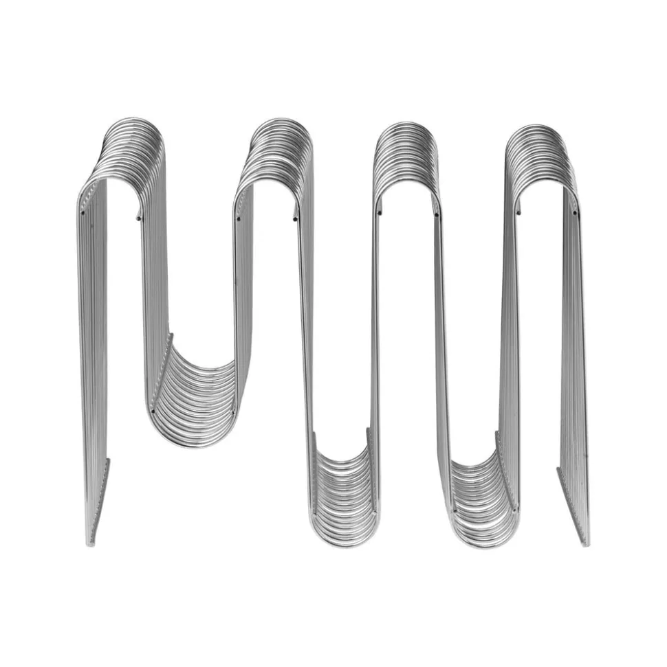 AYTM Tijdschriftenhouder Curva, zilver, breedte 40 cm, staal