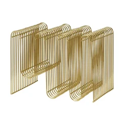 AYTM Tijdschriftenhouder Curva, goud, breedte 40 cm, staal
