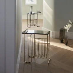 AYTM Tijdschriftenrek Sino, bijzettafel, goudkleurig