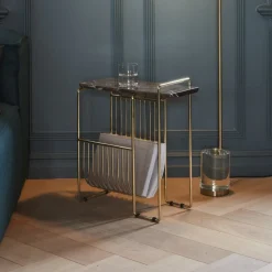 AYTM Tijdschriftenrek Sino, bijzettafel, goudkleurig