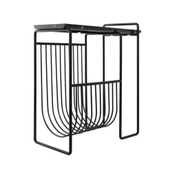 AYTM Tijdschriftenrek Sino, bijzettafel, zwart