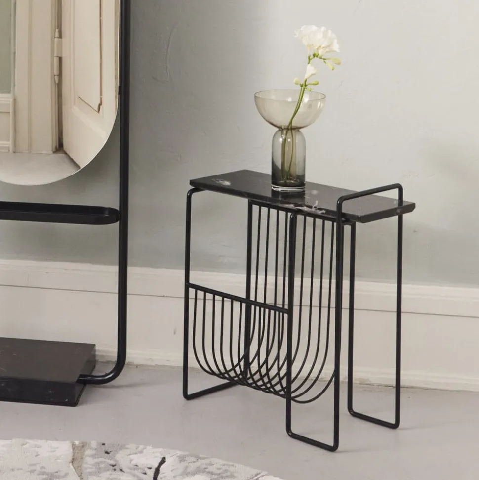 AYTM Tijdschriftenrek Sino, bijzettafel, zwart