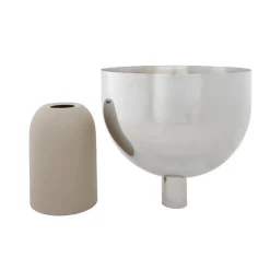 AYTM Torus bloempot, grijs, Ø 22 cm, hoogte 30,6 cm, ijzer