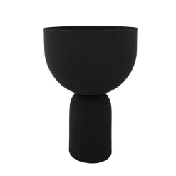 AYTM Torus bloempot, zwart, Ø 22 cm, hoogte 30,6 cm, ijzer