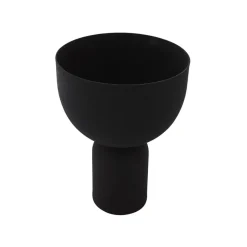 AYTM Torus bloempot, zwart, Ø 22 cm, hoogte 30,6 cm, ijzer