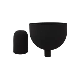 AYTM Torus bloempot, zwart, Ø 22 cm, hoogte 30,6 cm, ijzer