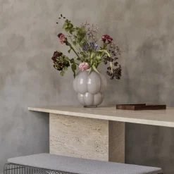 AYTM Uva vaas, Ø 20 cm, duifgrijs, glas, mondgeblazen