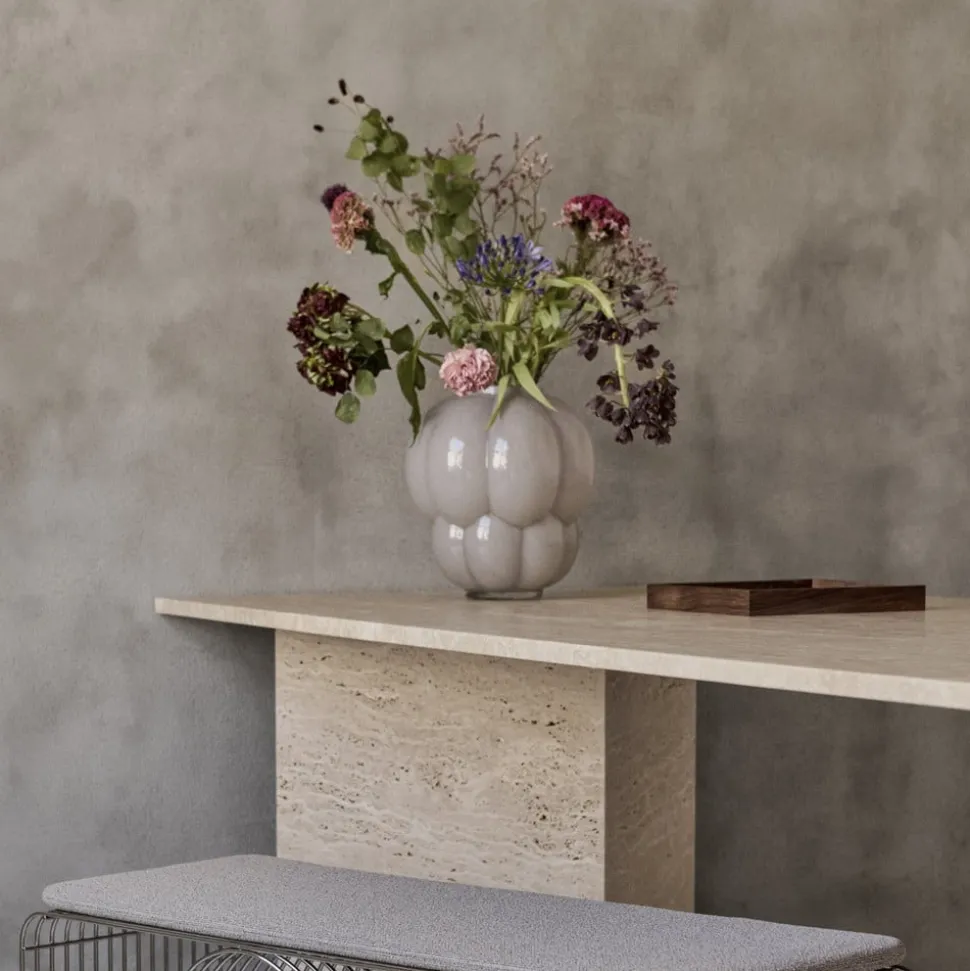 AYTM Uva vaas, Ø 20 cm, duifgrijs, glas, mondgeblazen