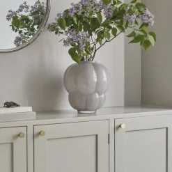 AYTM Uva vaas, Ø 32 cm, duifgrijs, glas, mondgeblazen