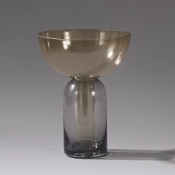 AYTM Vaas Torus, amberkleurig, Ø 25 cm, hoogte 33 cm, glas