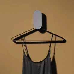 AYTM Wandhaak Ovali, spiegel, zwart, glas, hout, staal