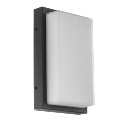 Babett LED buiten wandlamp, roestvrij staal, glas, sensor