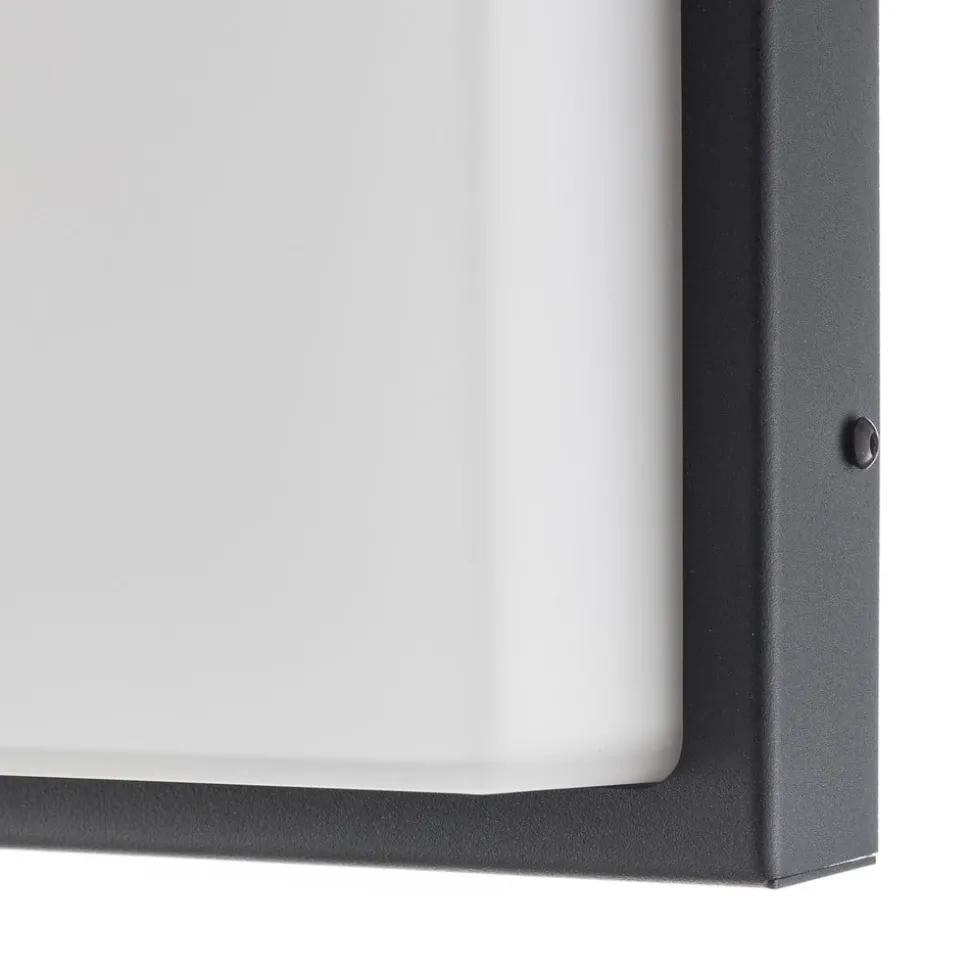 Babett LED buiten wandlamp, roestvrij staal, glas, sensor