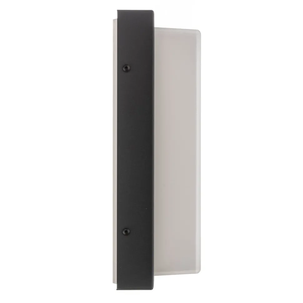 Babett LED buiten wandlamp, roestvrij staal, glas, sensor