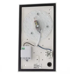 Babett LED buiten wandlamp, roestvrij staal, glas, sensor