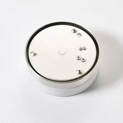 Badkamer plafondlamp Amilia, Ø 18 cm, E27, nikkel, glas