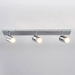 Badkamer plafondlamp Dejan, 65 cm, 3-lamps, chroom, IP44