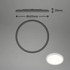 Badkamer plafondlamp Slim Drip, wit, Ø 42 cm