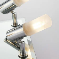 Badkamer plafondlamp Zela, 32 cm, chroom, 4-lamps, IP44