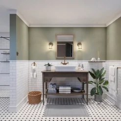 Badkamer wandlamp Ashland Bay, 1-lamp, messing