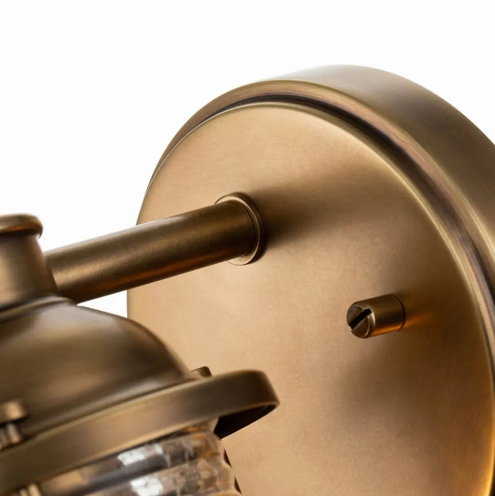 Badkamer wandlamp Ashland Bay, 1-lamp, messing