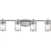 Badkamer wandlamp Ashland Bay, 4-lamps, chroom