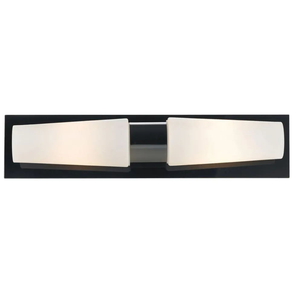 Badkamer wandlamp Brastad, zwart, 2-lamps