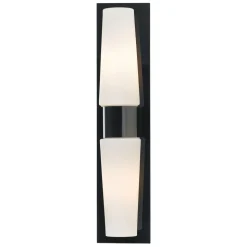 Badkamer wandlamp Brastad, zwart, 2-lamps