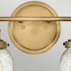 Badkamer wandlamp Poppy, 2-lamps, messing