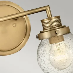 Badkamer wandlamp Poppy, 2-lamps, messing