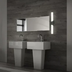 Badkamerpiegel lamp Klak Brilo, zwart, 47 cm