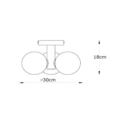 Badkamer-plafondlamp Trudy, 3-lamps mat goud/opaal