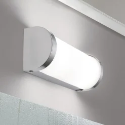 Badkamer-wandlamp VETI - 25,5 cm, nikkel