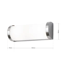 Badkamer-wandlamp VETI - 25,5 cm, nikkel