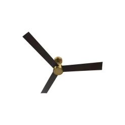 Baken ventilator met licht Klimaat IV messing/walnoot stil