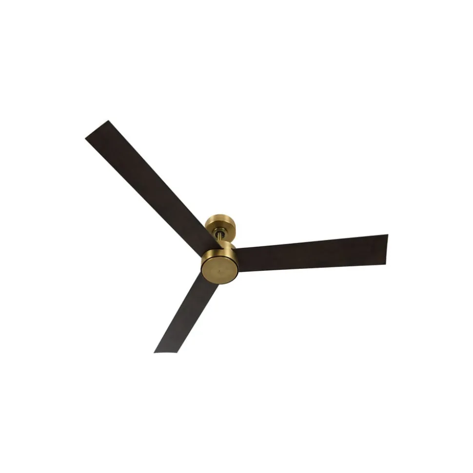 Baken ventilator met licht Klimaat IV messing/walnoot stil