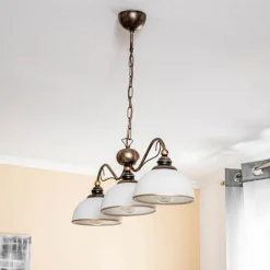 Balk hanglamp Casale, 3-lamps lengte 74cm