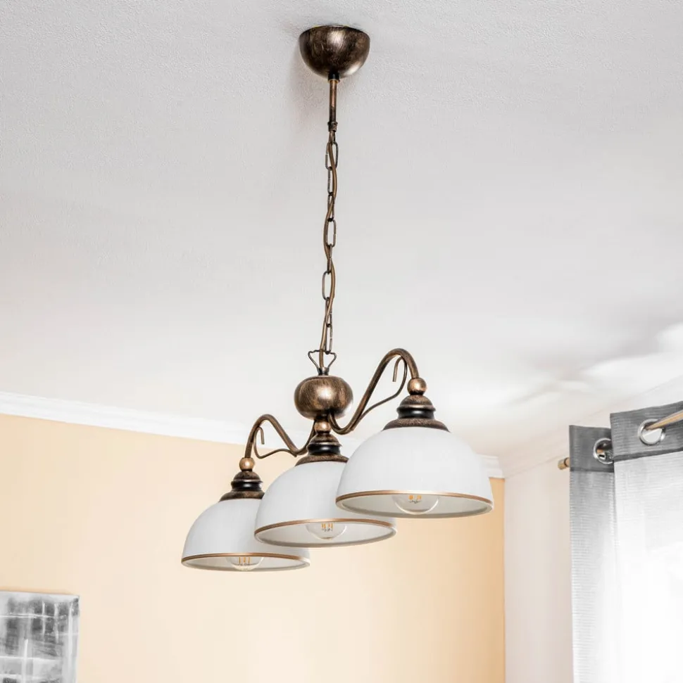 Balk hanglamp Casale, 3-lamps lengte 74cm