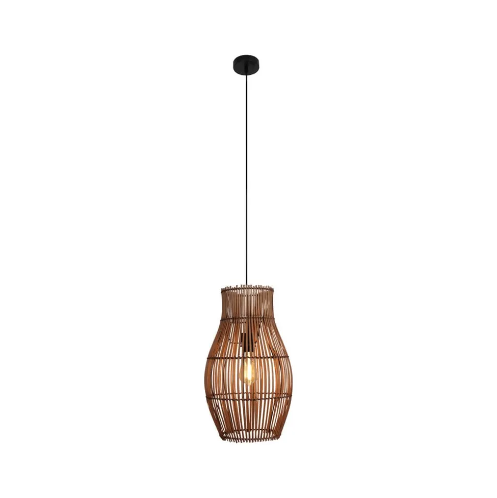 Bamboe hanglamp, bruin, hoogte 48 cm, Ø 30 cm