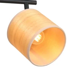 Bamboe plafondlamp, 2-lamps