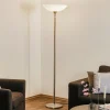 BANKAMP Opera LED uplighter vloerlamp, tastdimmer, nikkel