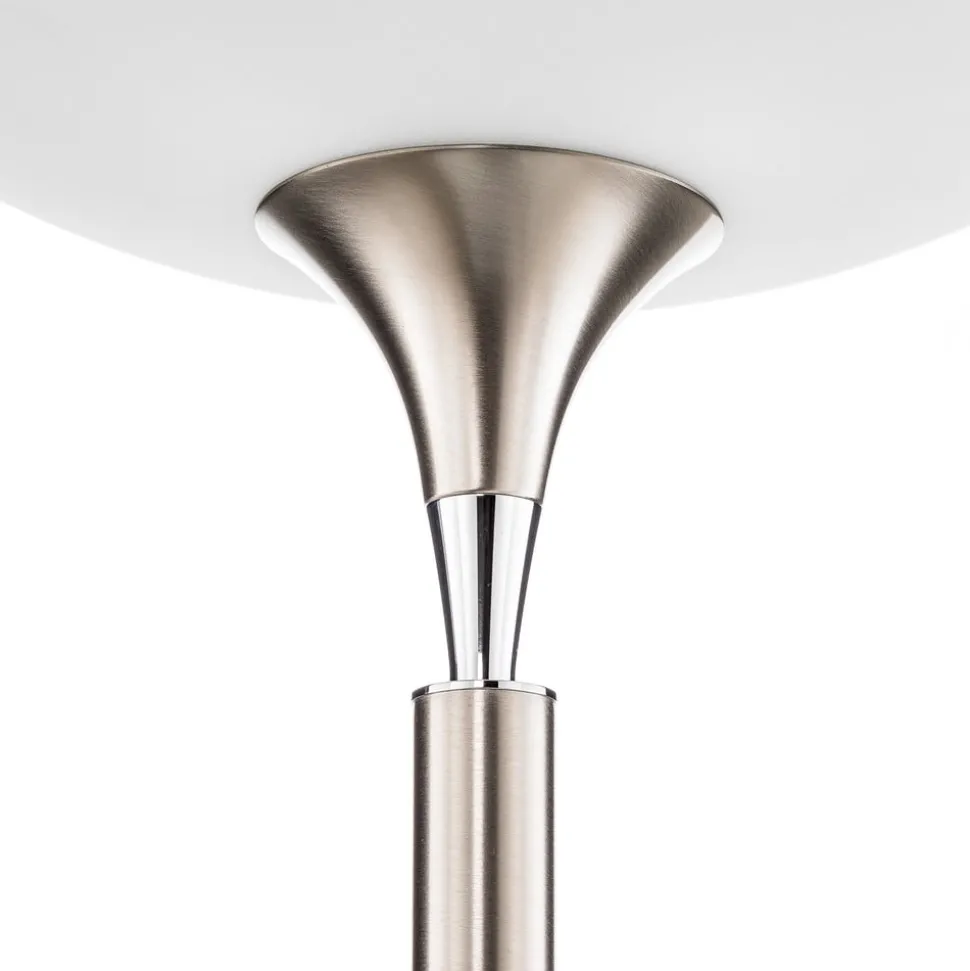 BANKAMP Opera LED uplighter vloerlamp, tastdimmer, nikkel