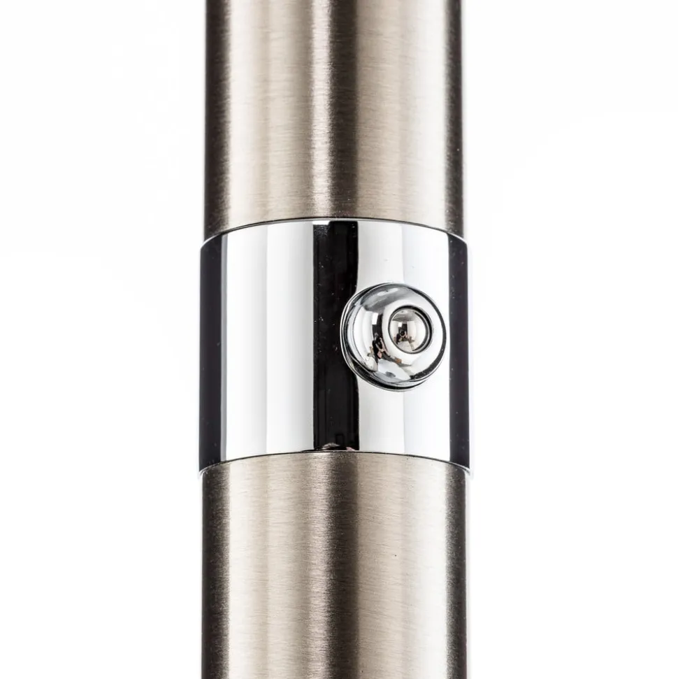 BANKAMP Opera LED uplighter vloerlamp, tastdimmer, nikkel