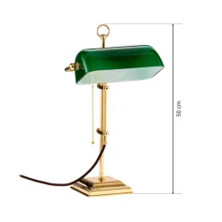 Bankierslamp GITA van gepolijst messing