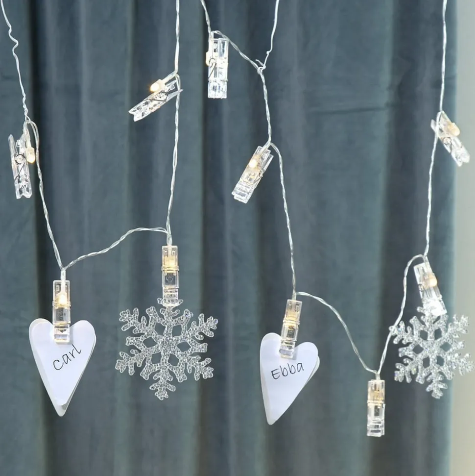 Batterijbediende LED foto-ketting Clippy timer